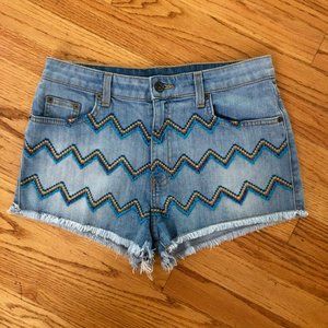 Carmar high rise Zig Zag Embroidered Shorts